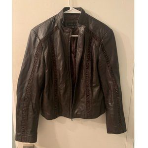 Revue Brown Leather Jacket Size M